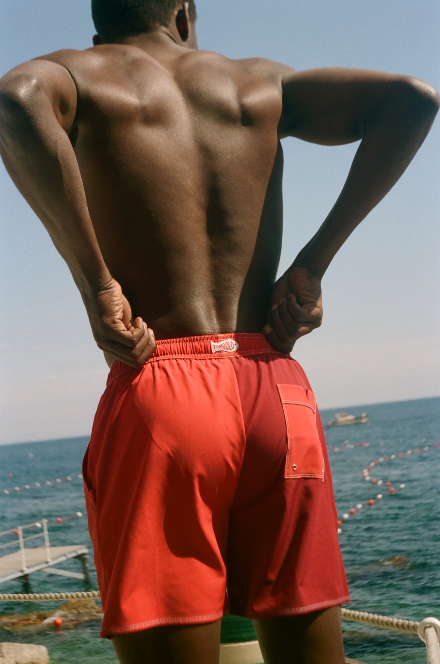 'Le Sirenuse' Guppy Trunks (Red)
