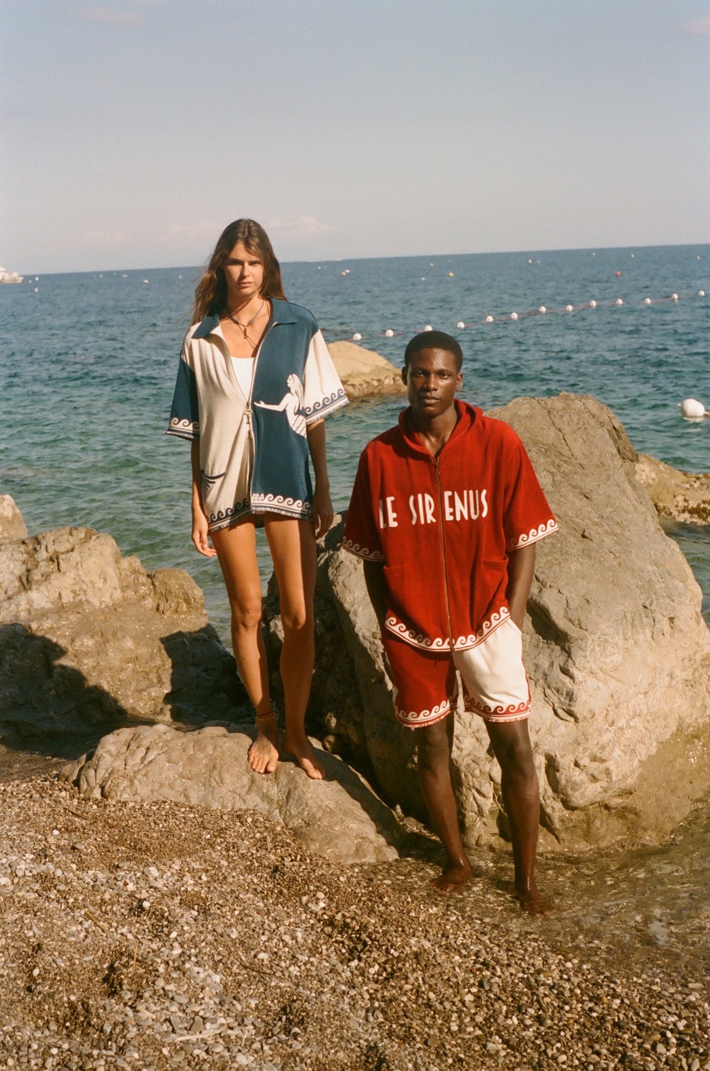 'Le Sirenuse' Late Checkout Cabana Shorts (Red)