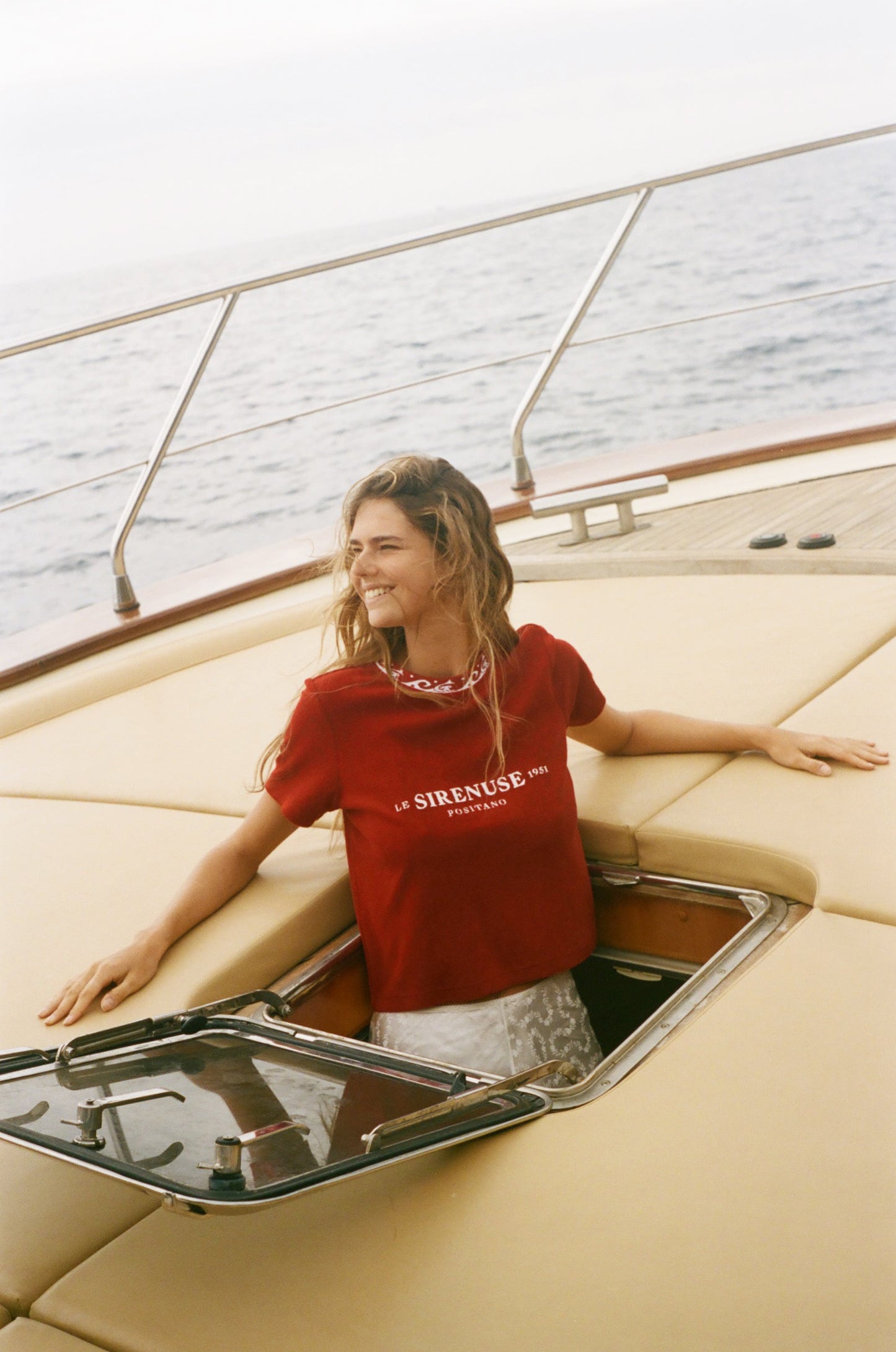 'Le Sirenuse' 75th Anniversary Terry Tee ~ Crop Cut