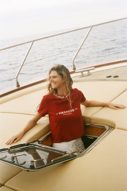 'Le Sirenuse' 75th Anniversary Terry Tee ~ Crop Cut