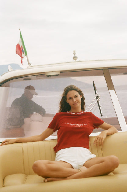'Le Sirenuse' 75th Anniversary Terry Tee ~ Crop Cut