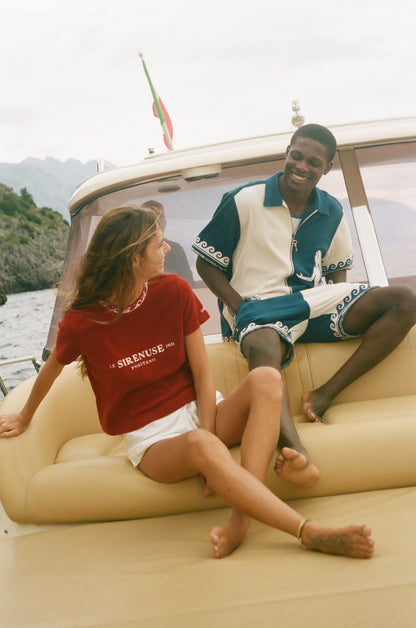 'Le Sirenuse' 75th Anniversary Terry Tee ~ Crop Cut