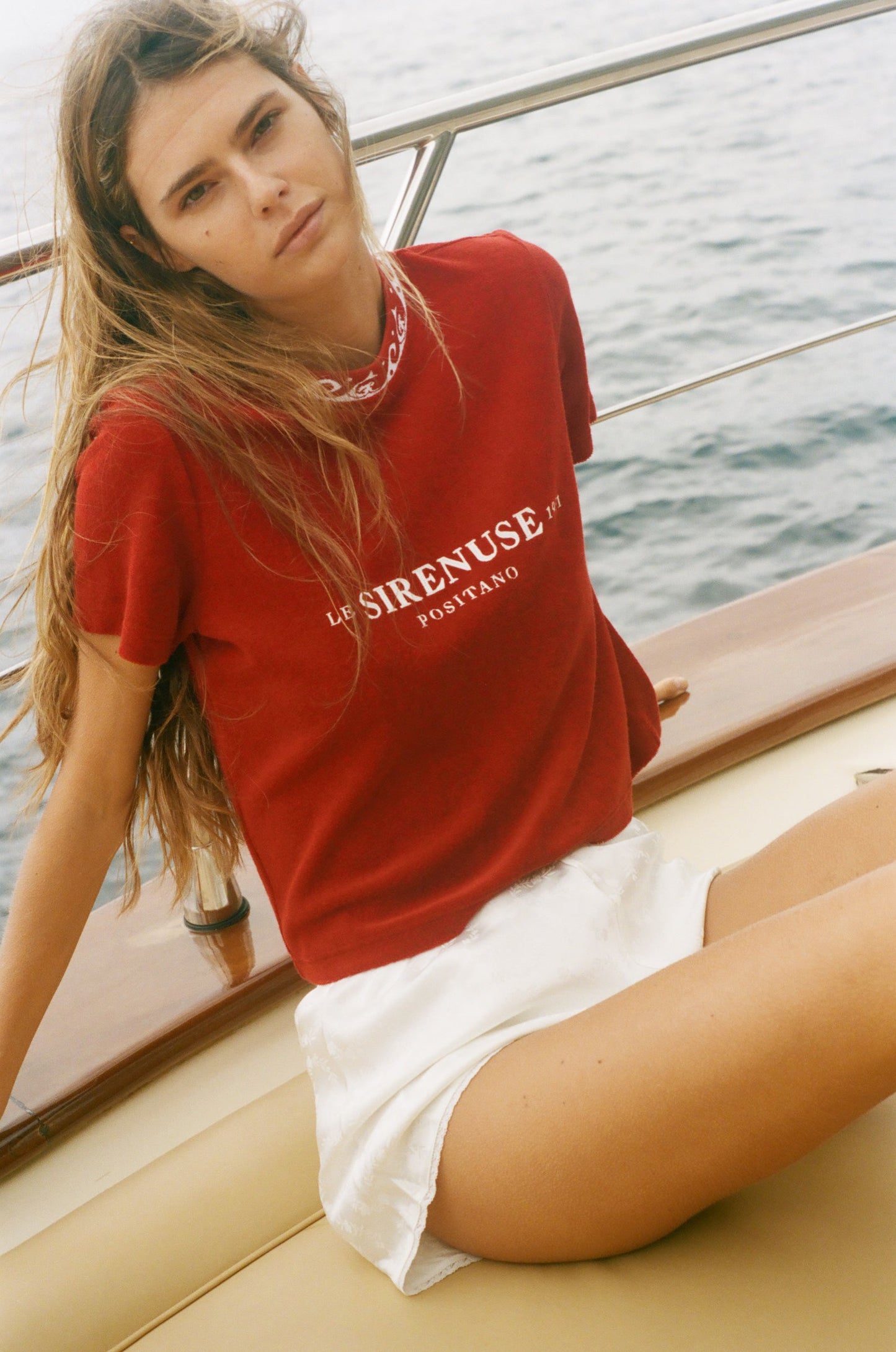 'Le Sirenuse' 75th Anniversary Terry Tee ~ Crop Cut
