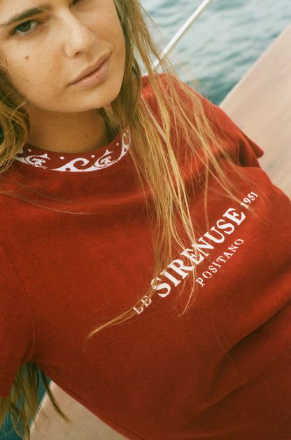 'Le Sirenuse' 75th Anniversary Terry Tee ~ Crop Cut