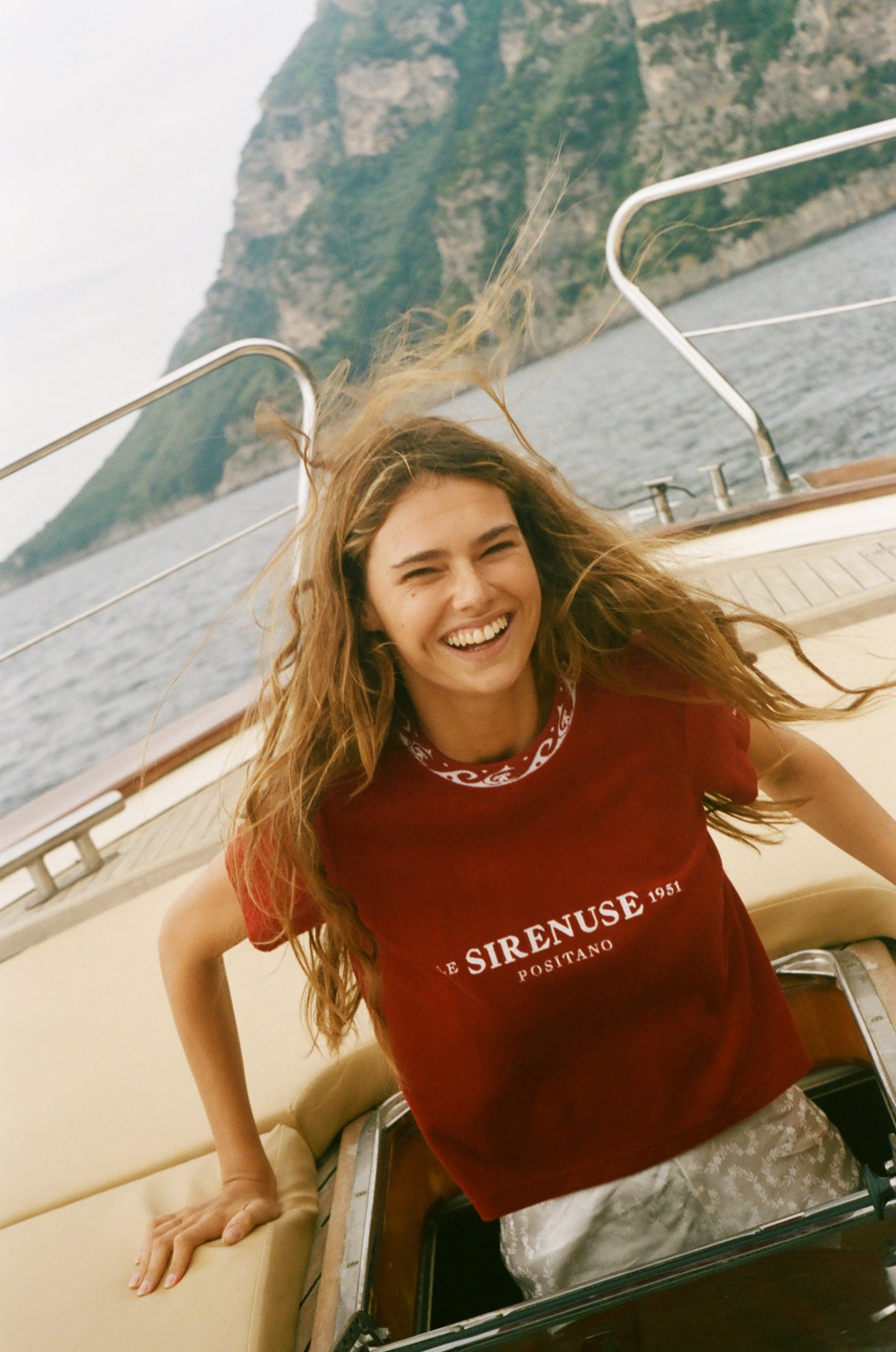 'Le Sirenuse' 75th Anniversary Terry Tee ~ Crop Cut