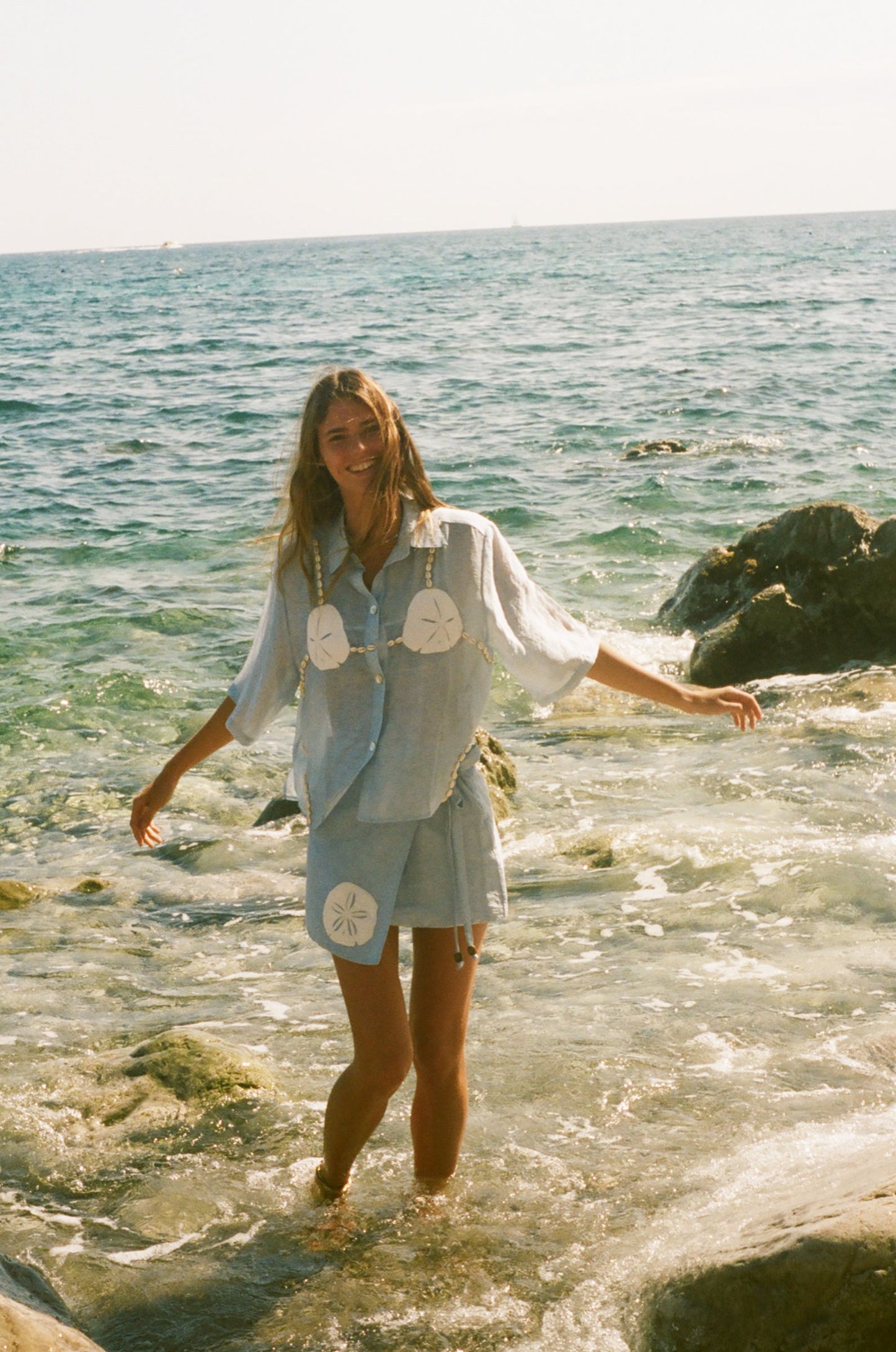 ‘Sand Dollar Stimulus’ Hand Towel Mini Skirt