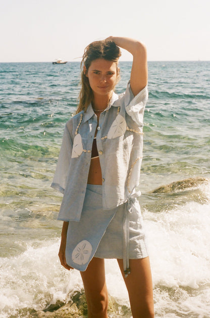 ‘Sand Dollar Stimulus’ Hand Towel Mini Skirt