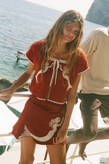 'Le Sirenuse' Hand Towel Mini Skirt