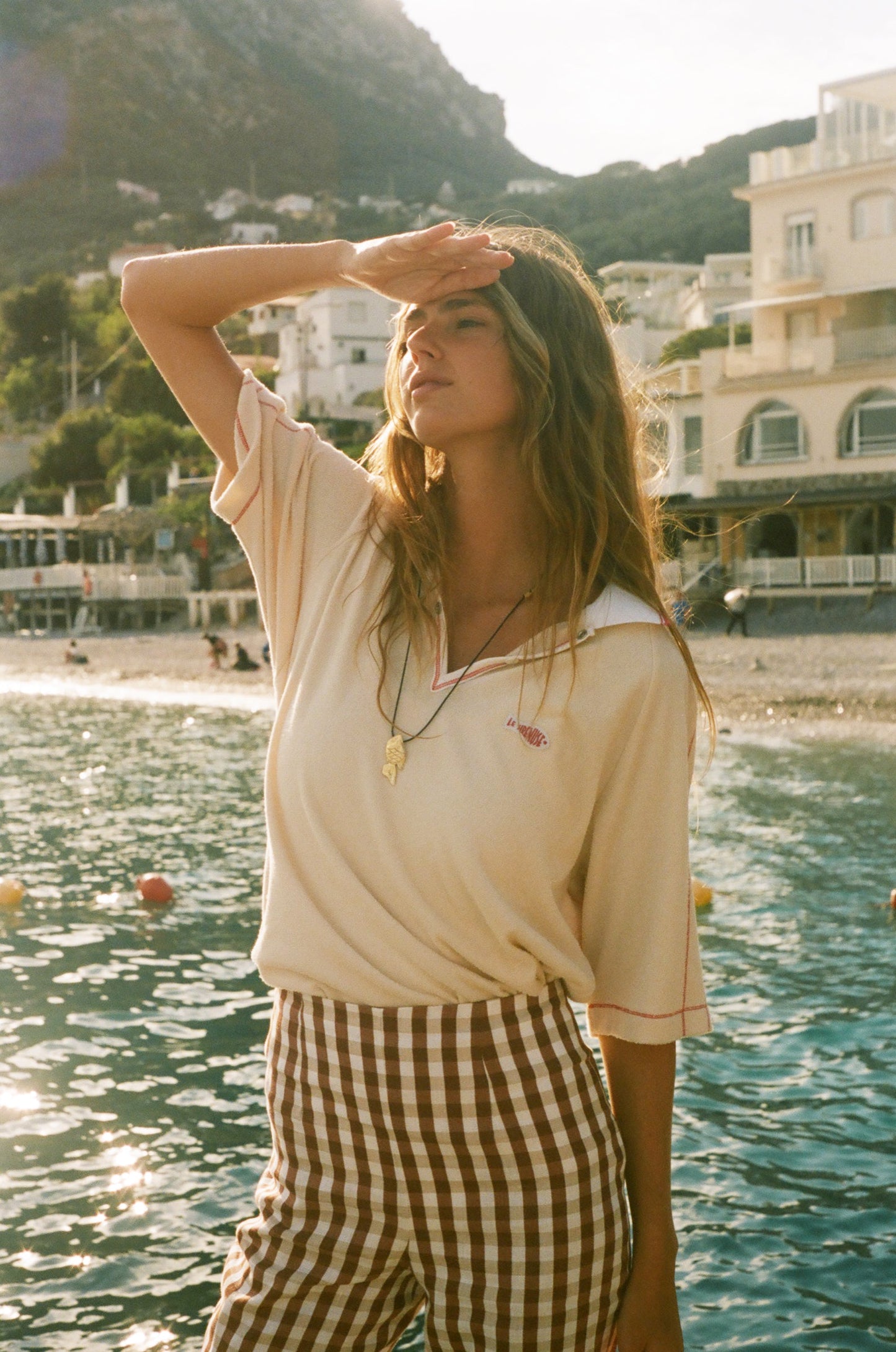 'Le Sirenuse' Guppy Raglan Terry Polo