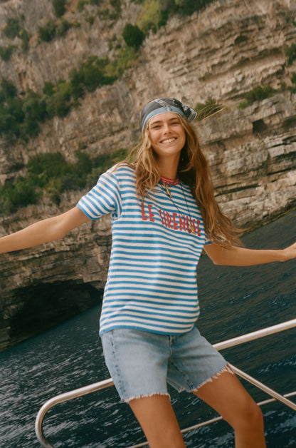 'Le Sirenuse' Souvenir Terry Tee (Blue)