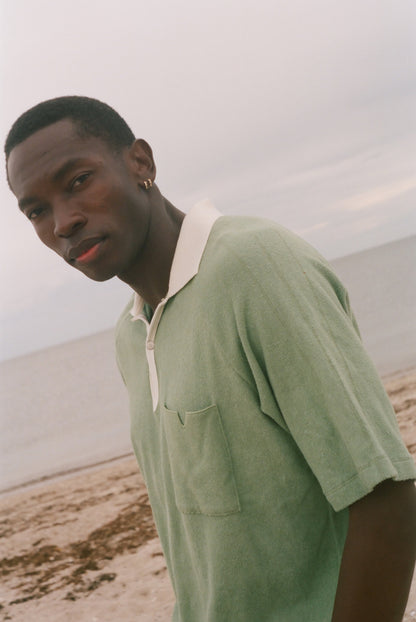 Raglan Terry Polo (Green)