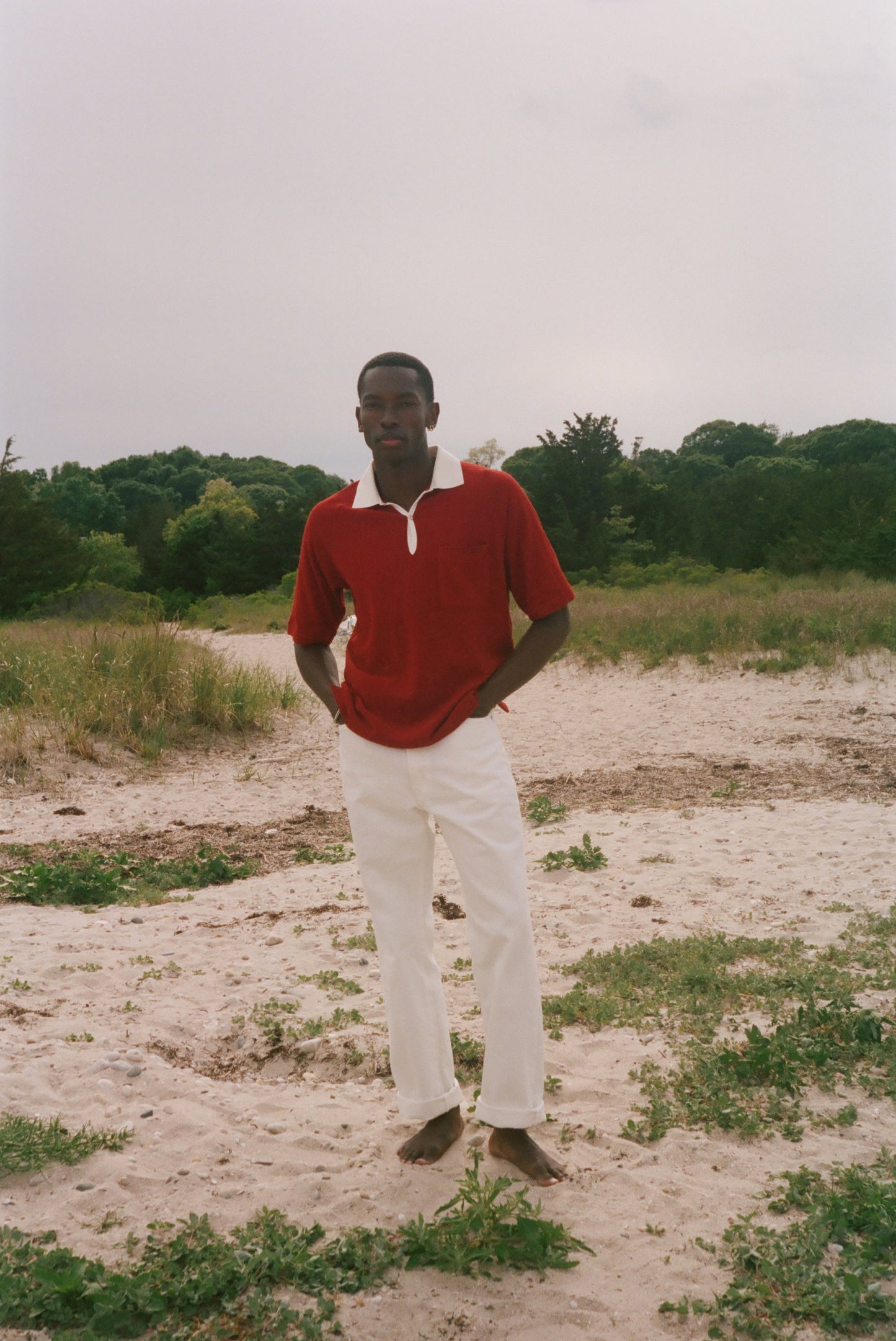 Raglan Terry Polo (Red)