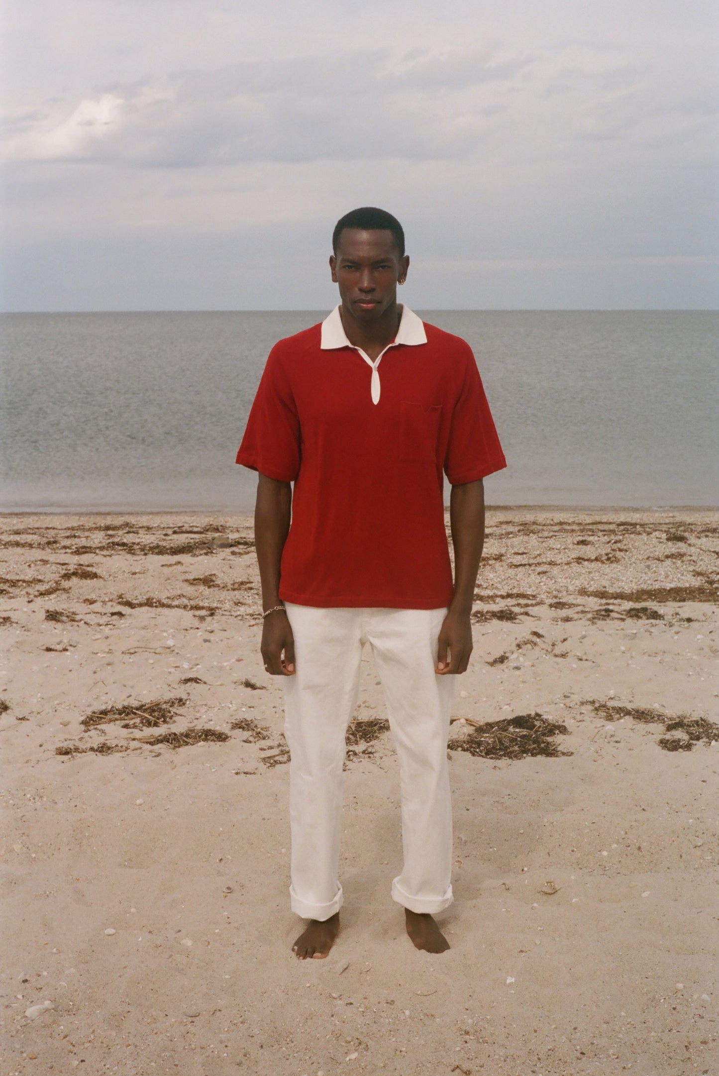 Raglan Terry Polo (Red)
