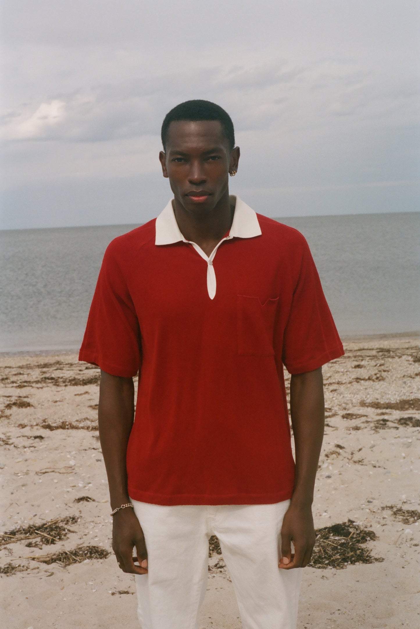 Raglan Terry Polo (Red)
