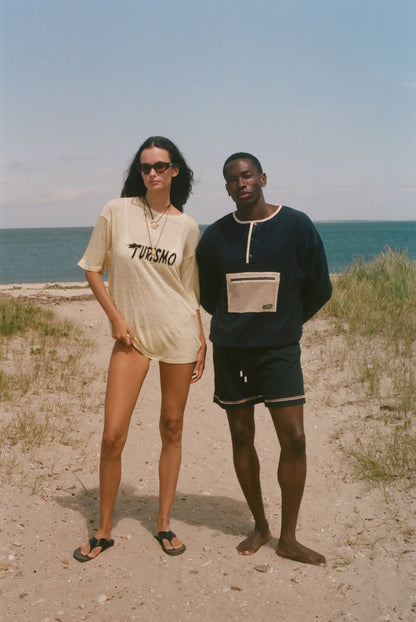 ‘Turismo’ Linen Tee (Yellow)