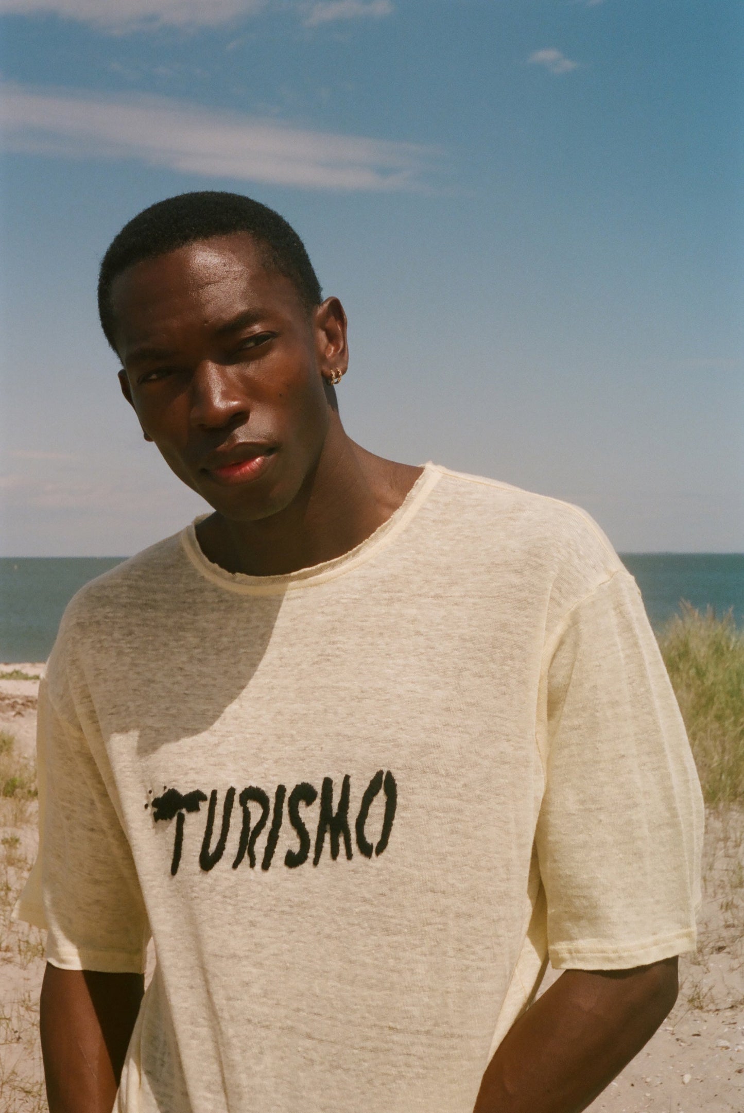 ‘Turismo’ Linen Tee (Yellow)