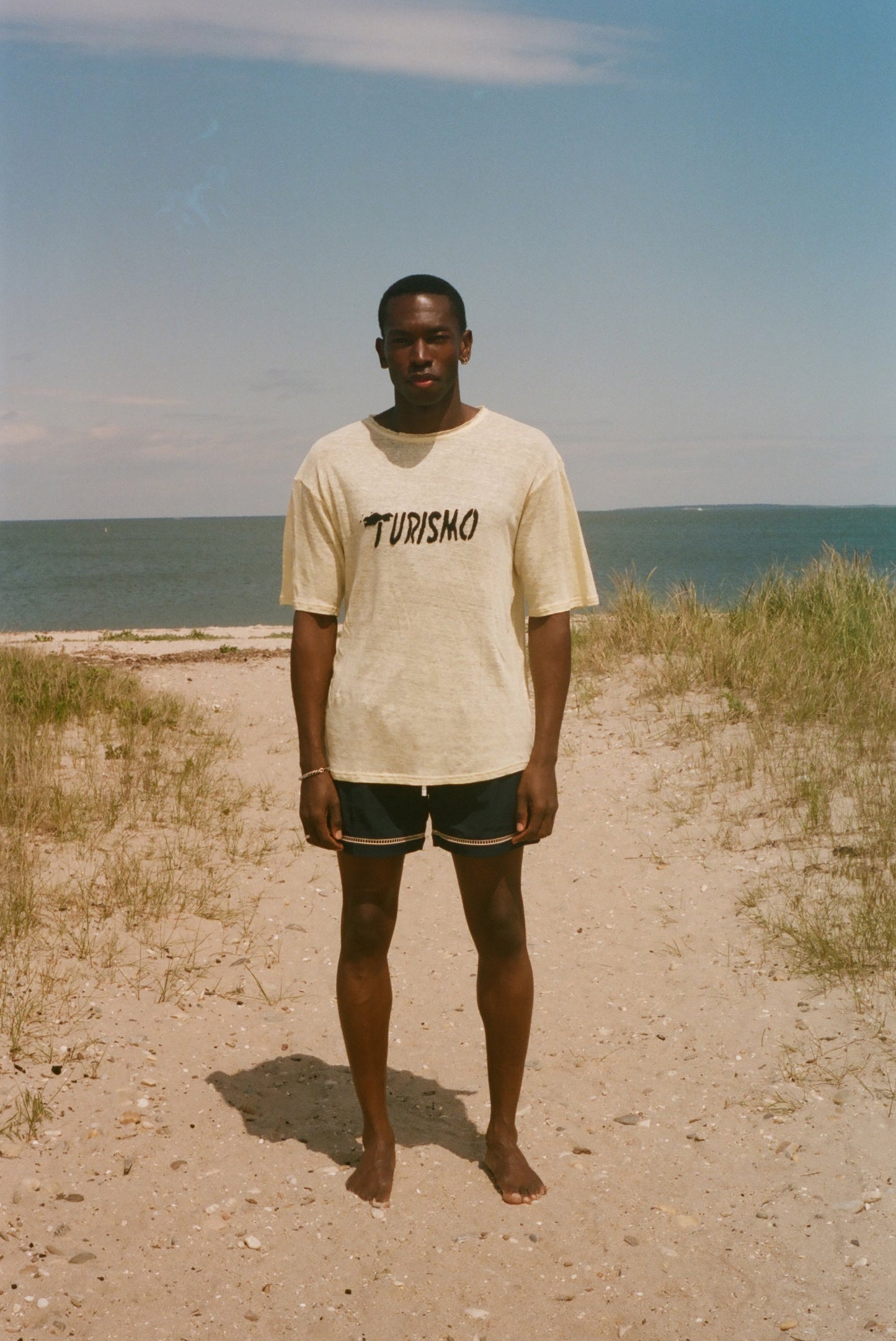 ‘Turismo’ Linen Tee (Yellow)
