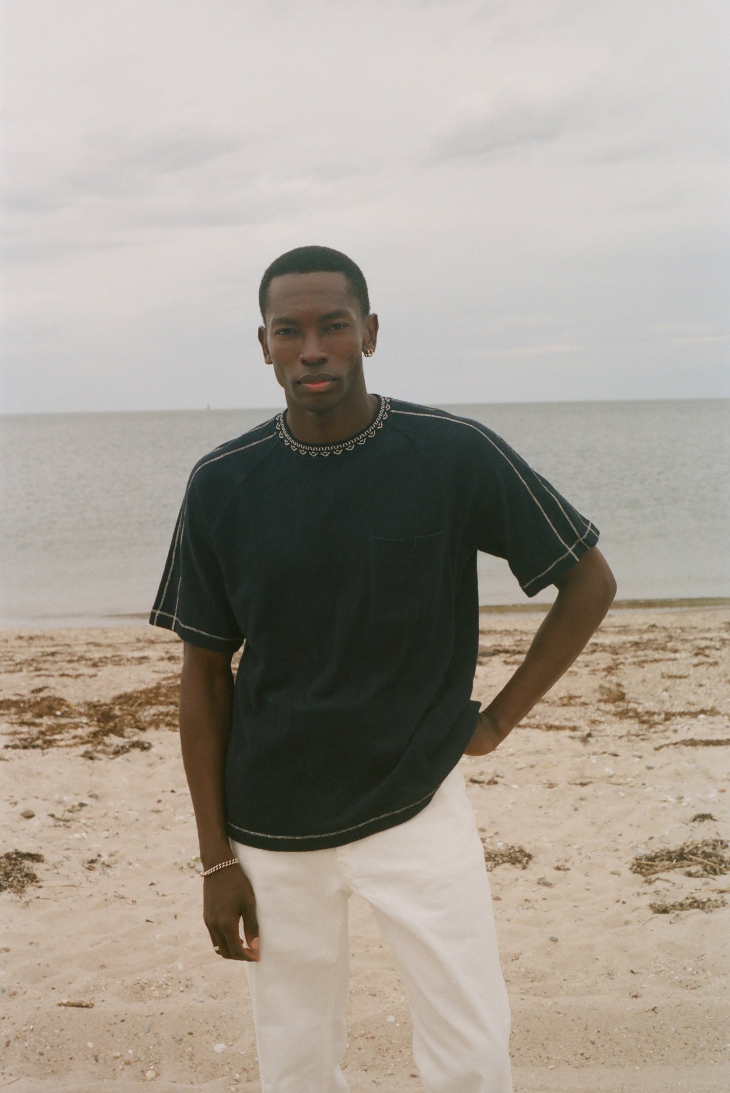 Raglan Terry Tee (Navy)