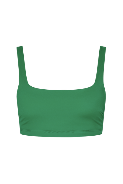 Square Neck Bikini Top | Smooth Emerald