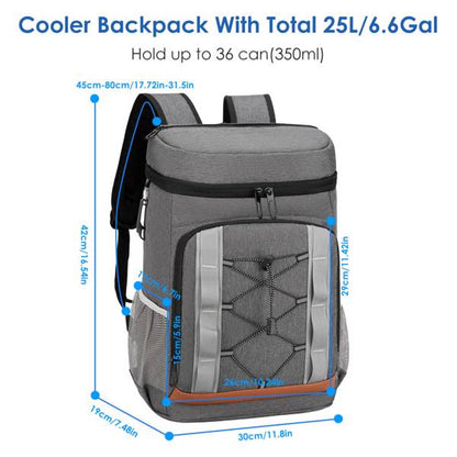 Insulated Cooler Backpack – 25L Leakproof Outdoor Cooler Bag