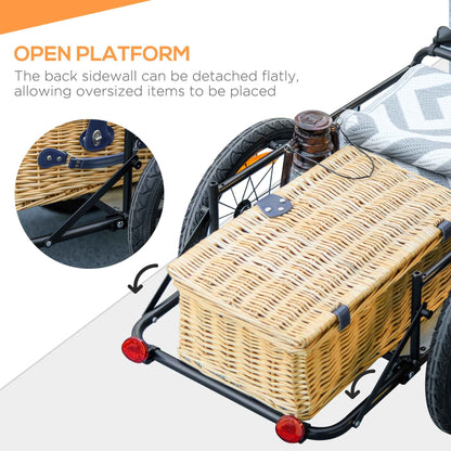 Bike Cargo Trailer with Removable Storage Box | 88 lb Capacity, Foldable with Flag & Reflectors