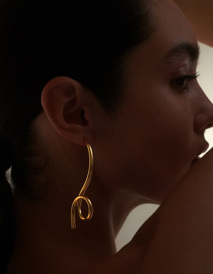 Cursive Earrings