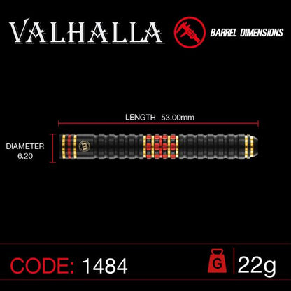 WINMAU - Valhalla - 85% and 95% Dual Core Tungsten Darts - 22g