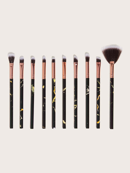 10pcs Marble Duo-fiber Eye Brush Set