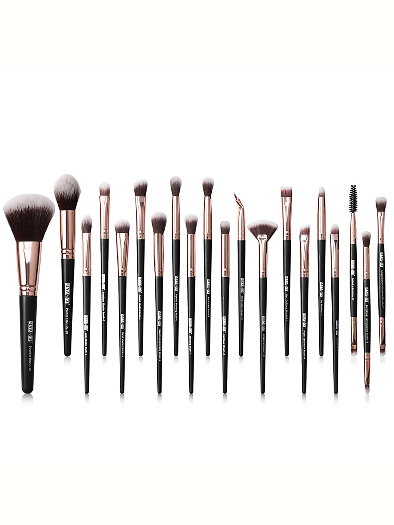 20pcs Duo-fiber Makeup Brush Set