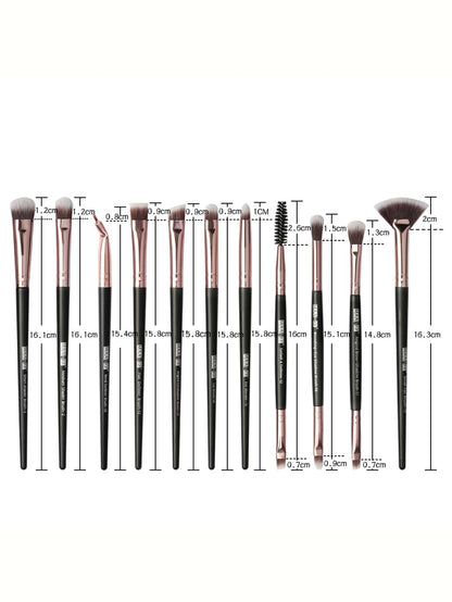 20pcs Duo-fiber Makeup Brush Set