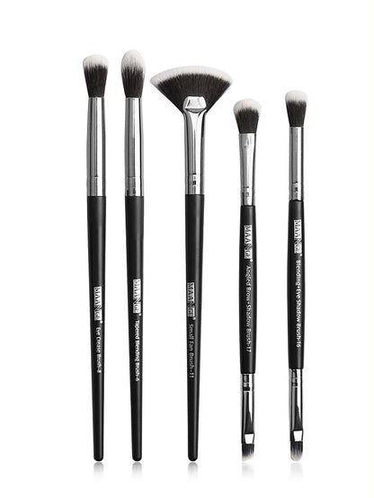 5pcs Duo-fiber Eye Makeup Brush Set
