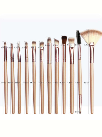 12pcs Duo-fiber Eye Makeup Brush Set