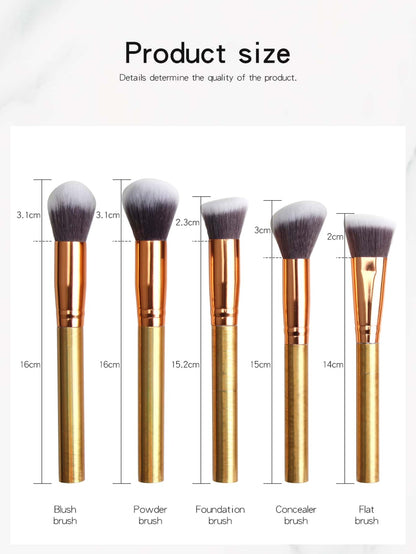 10pcs Duo-fiber Makeup Brush Set