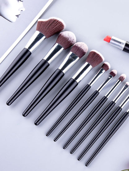 10pcs Duo-fiber Makeup Brush Set