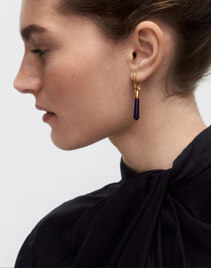 Sodalite Large Jupiter Hoops