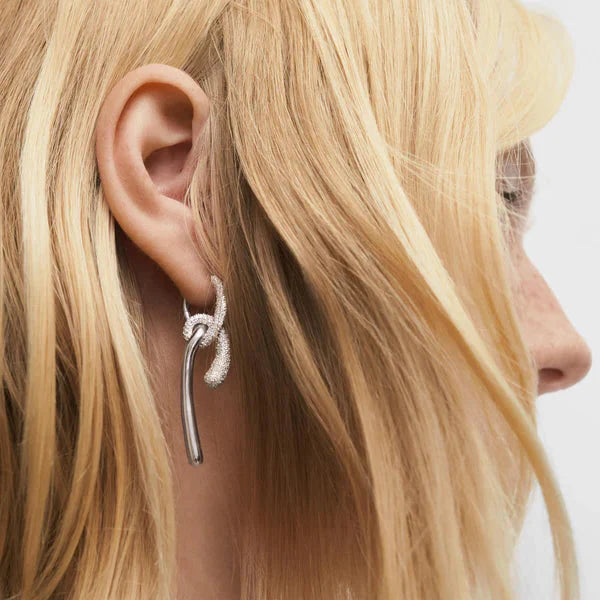 Pavé Twist Hoops