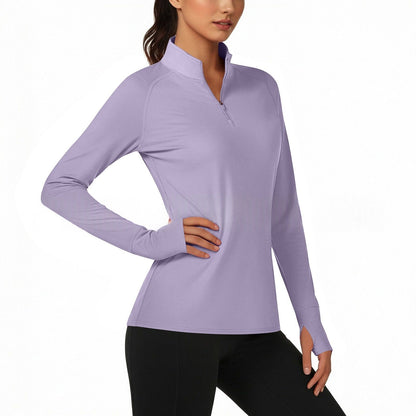 Women's Slim-Fit Ice Silk Zip Jacket – Lightweight Cool-Touch Active Jacket