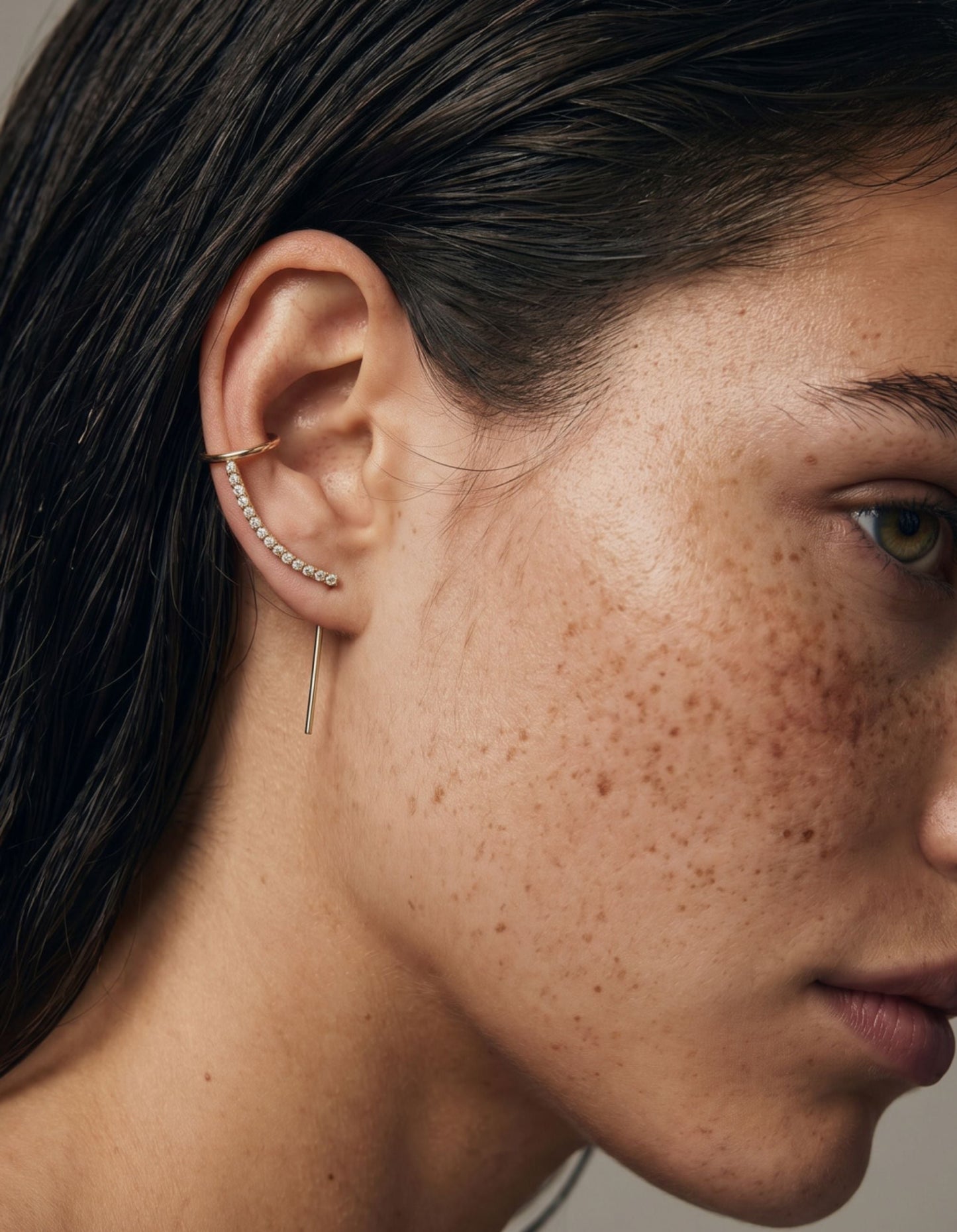 Pavé Needle Cuff Earring