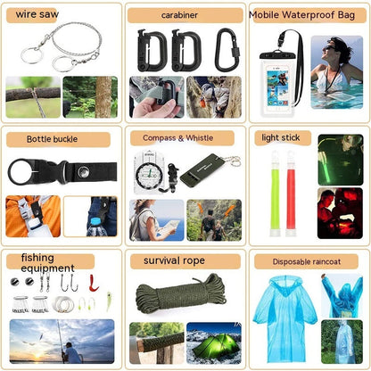 40-Piece Tactical Survival Emergency Kit – Outdoor & Emergency Preparedness Set