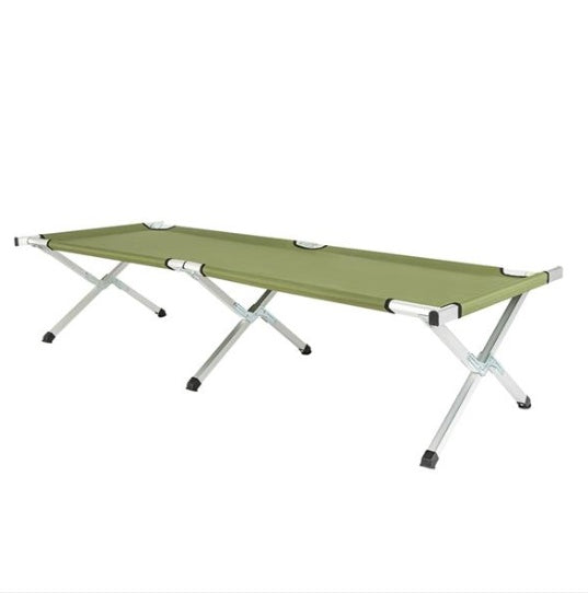 Foldable Camping Cot – Aluminum Frame & Oxford Fabric, 74" Long with Carry Bag for Outdoor Sleeping