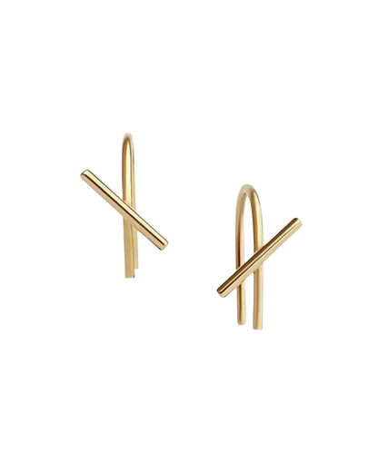 Solid Horizon Mini Thread Earring