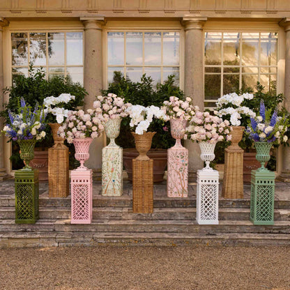 Liliana Scalloped Rattan Urn