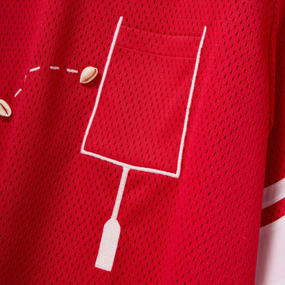 ‘Doink!’ ~ Relaxed Crop Cut (Red)