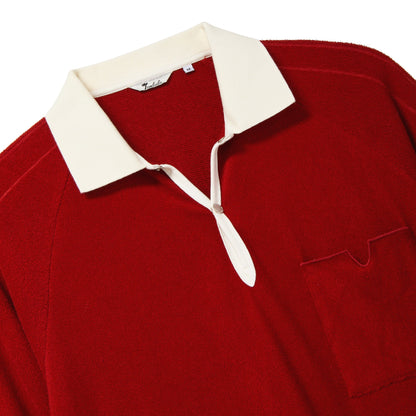 Raglan Terry Polo (Red)
