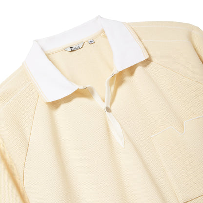 Raglan Mesh Polo (Beige)