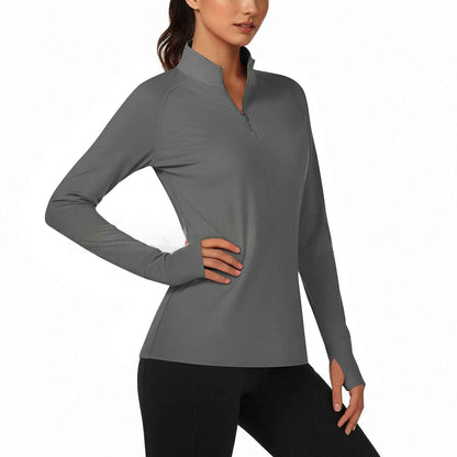 Women's Slim-Fit Ice Silk Zip Jacket – Lightweight Cool-Touch Active Jacket