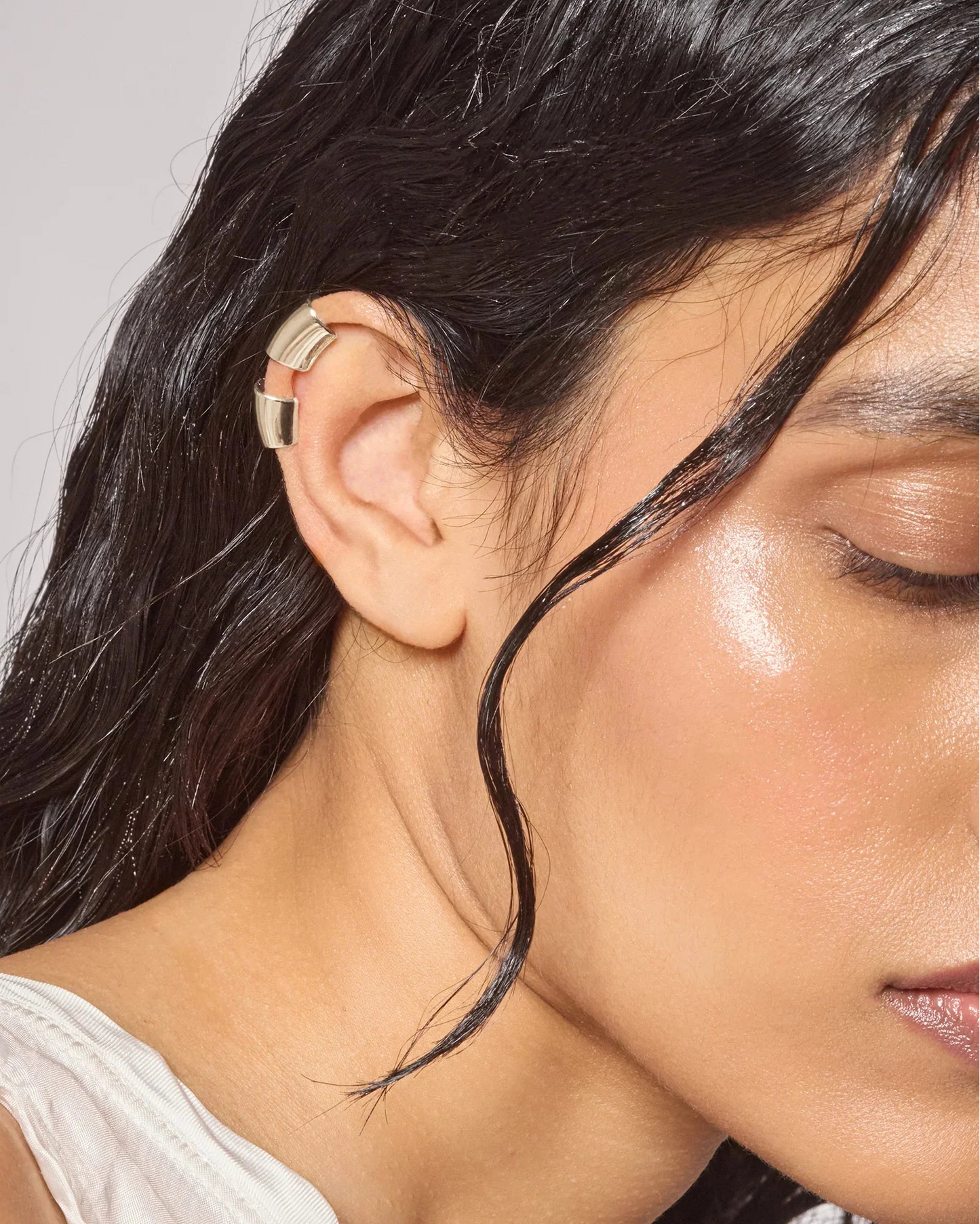 Split Helix Ear Cuff in Silver