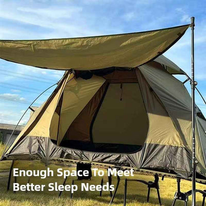Portable Single-Person Camping Cot Tent – 7001 Aluminum Alloy, 210D Ripstop Polyester