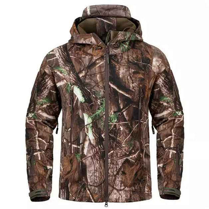 Men's Silent Soft Shell Camouflage Tactical Jacket – Waterproof Hunting Jacket