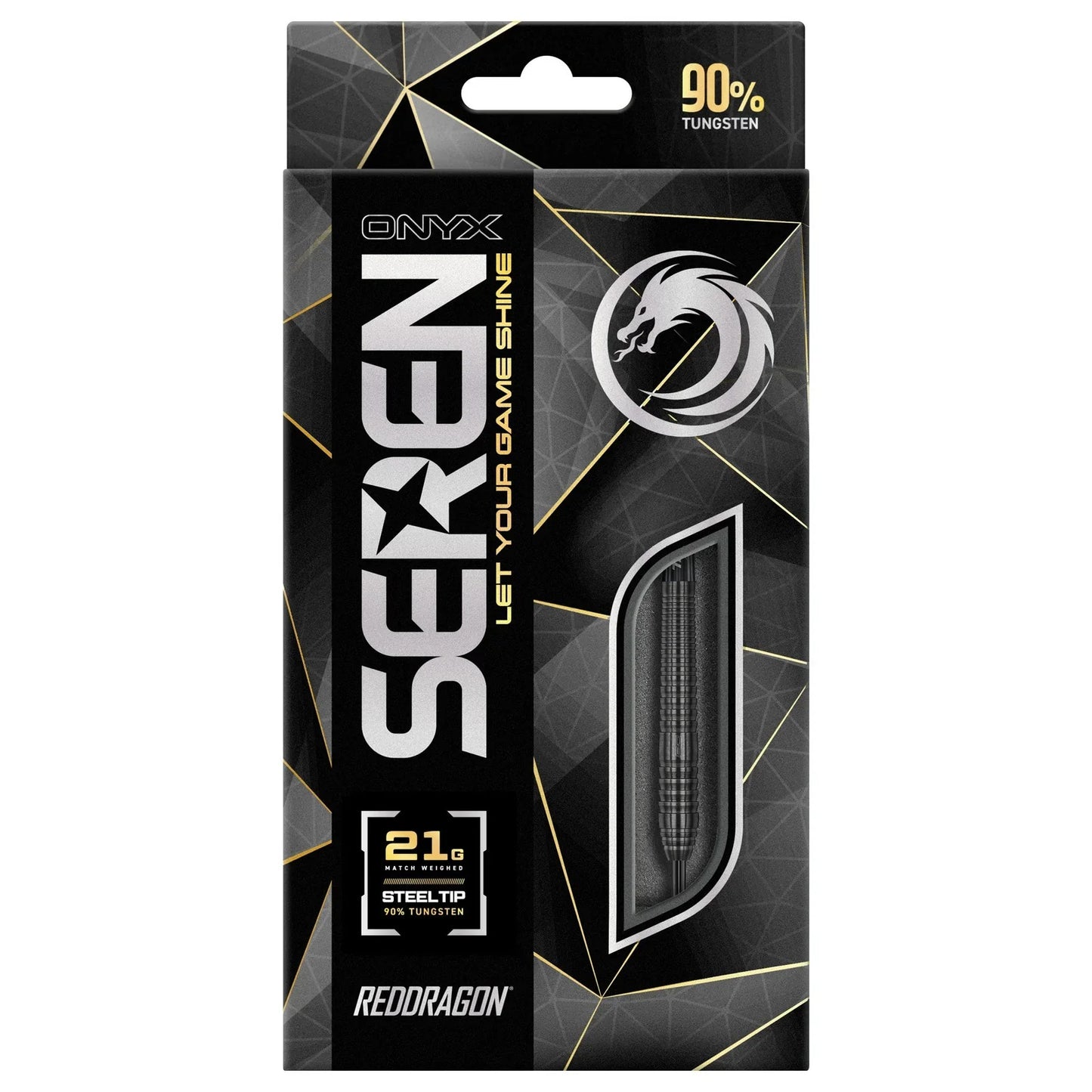RED DRAGON - Seren 2 Onyx Black Darts - 90% Tungsten - 23g